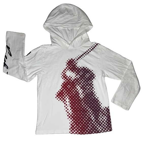 Polo Ralph Lauren Other - Polo Ralph Lauren Hooded Dot Print Long Sleeve TShirt Boys Medium 10-12 yrs